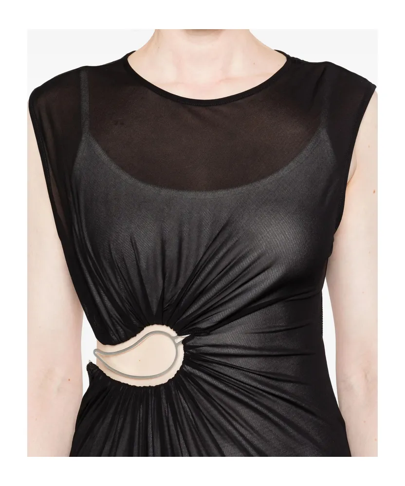 Cut-Out Draped Maxi Dress