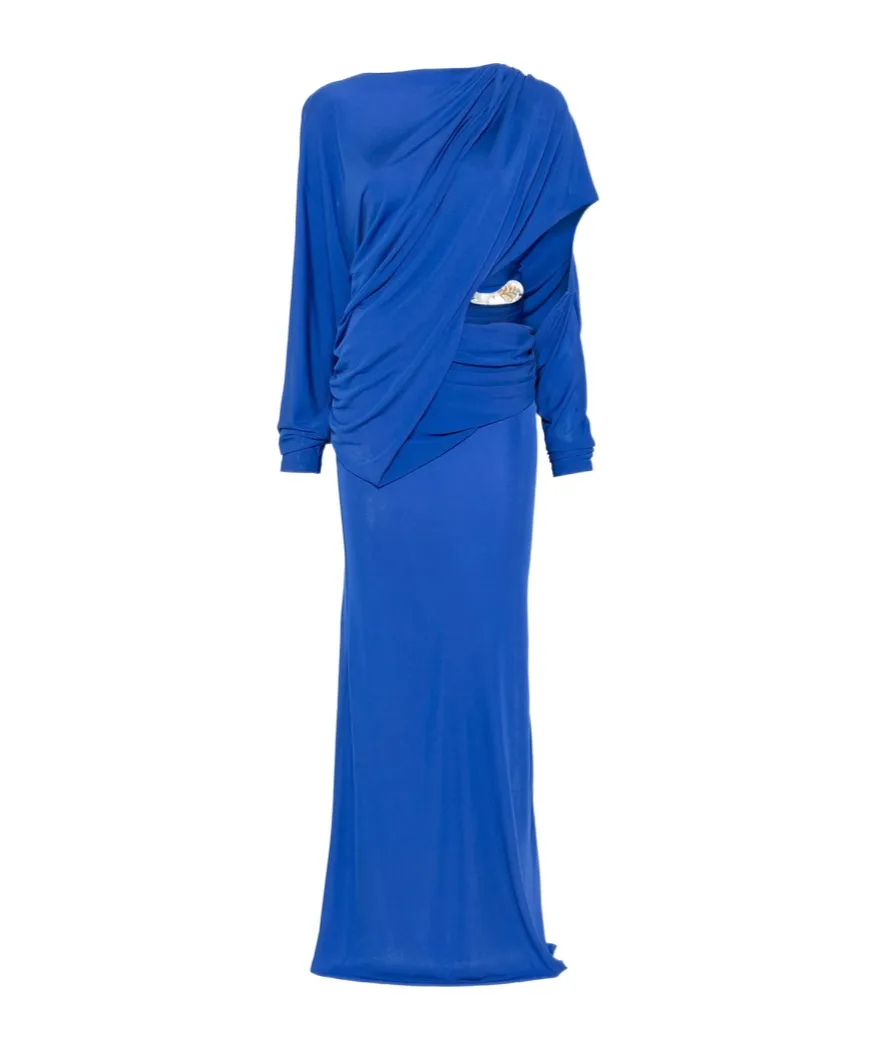 Pleated Cutout Dress