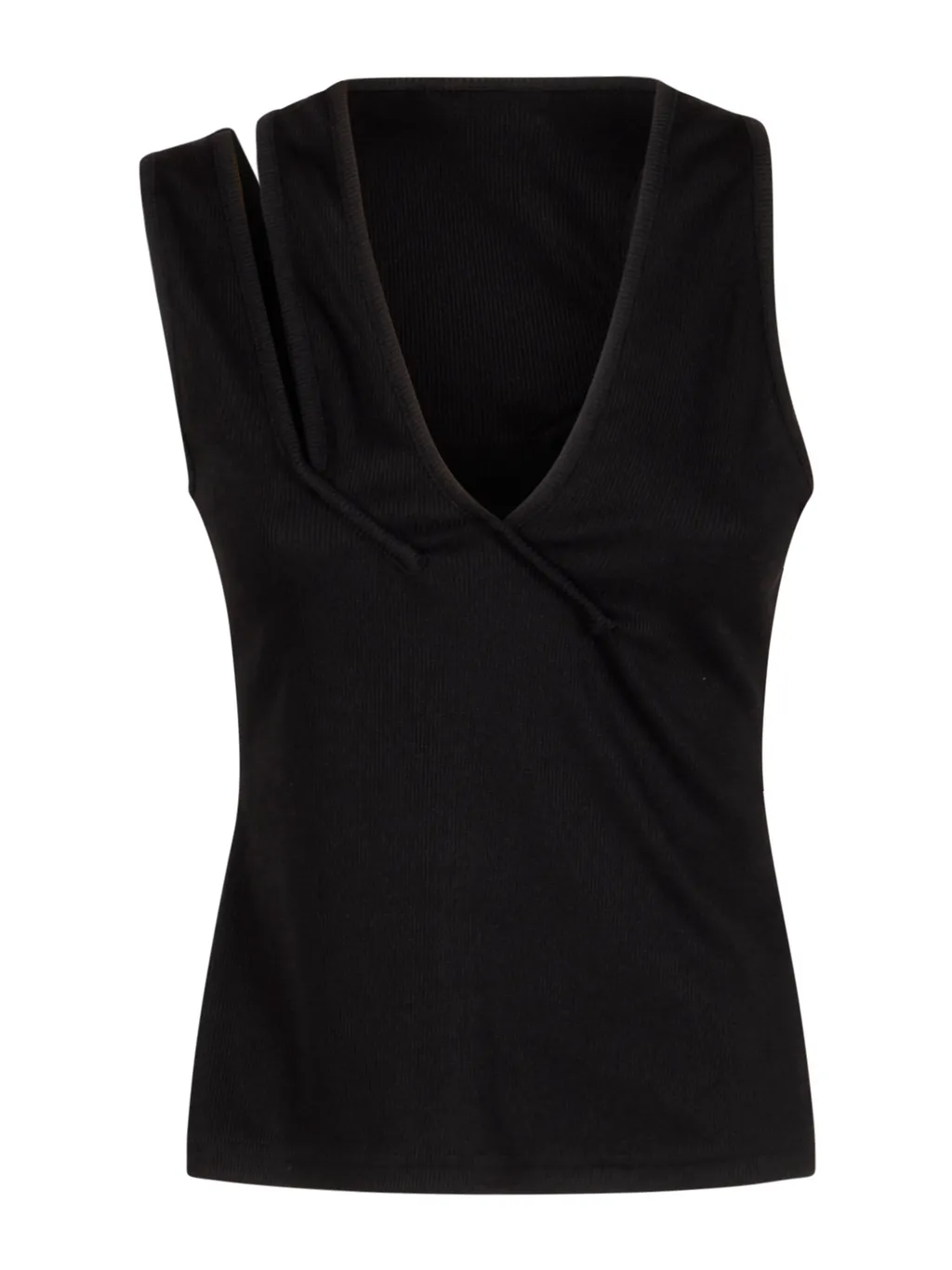 One-Shoulder Ribbed Top
