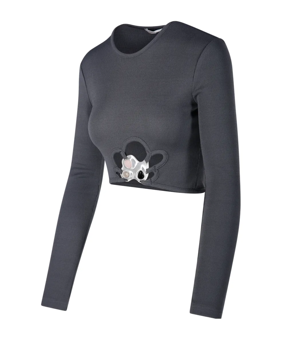 Trio Stone Cropped Top