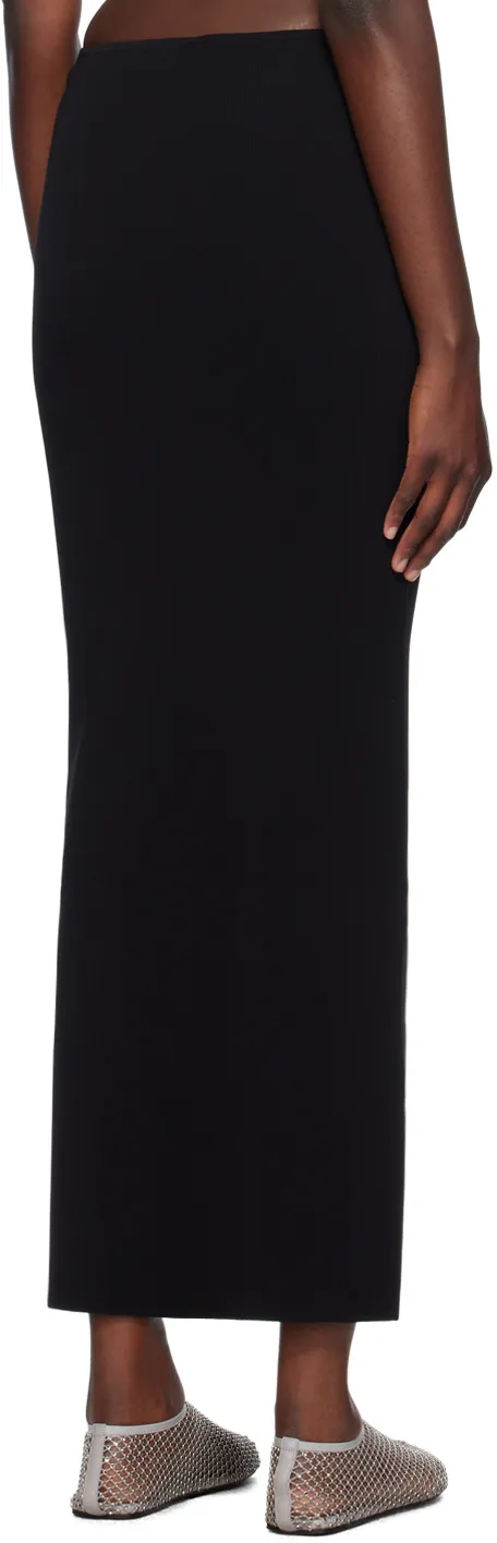Asymmetric-Waist Midi Skirt