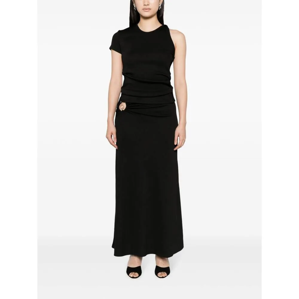 Orbit Cut-Out Flared Maxi Skirt