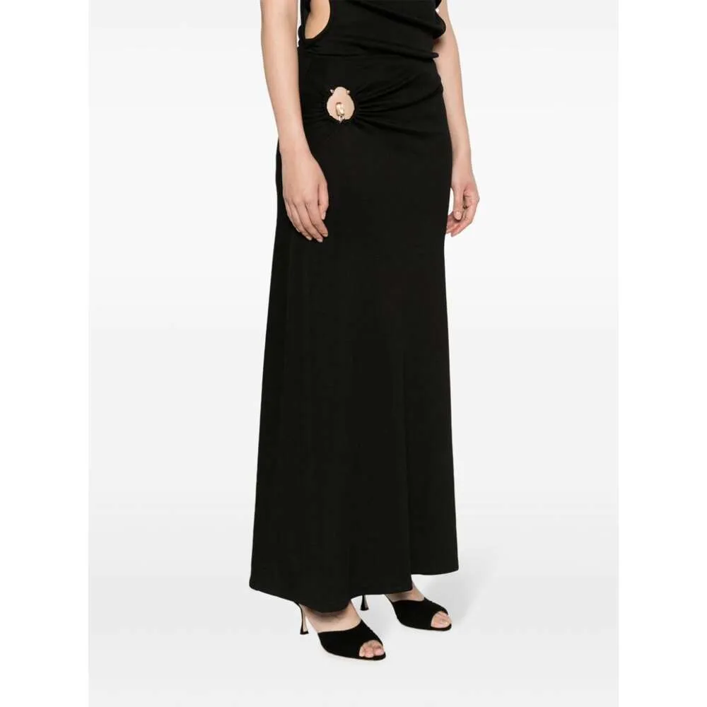 Orbit Cut-Out Flared Maxi Skirt