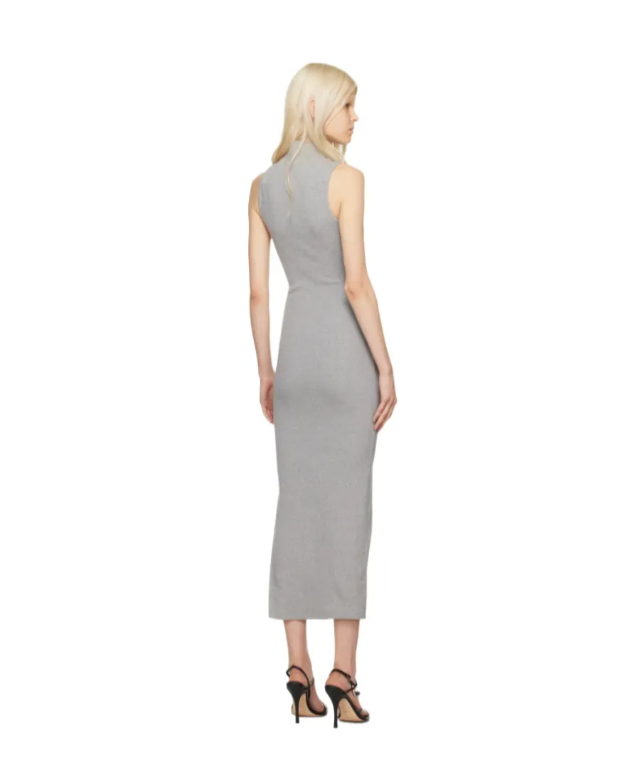 Callisto Marle Column Twist-Detail Side-Split Midi Dress