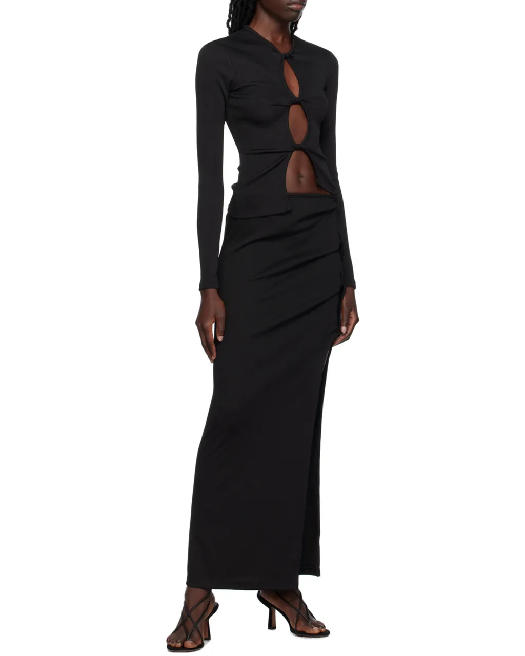 Cut-Out Ribbed Skirt