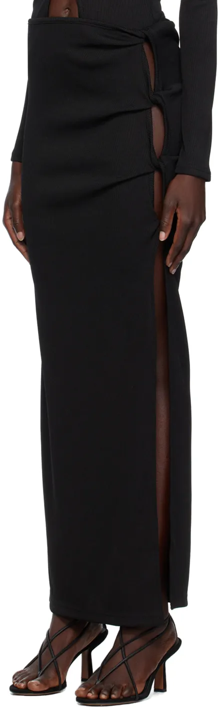 Cut-Out Ribbed Skirt
