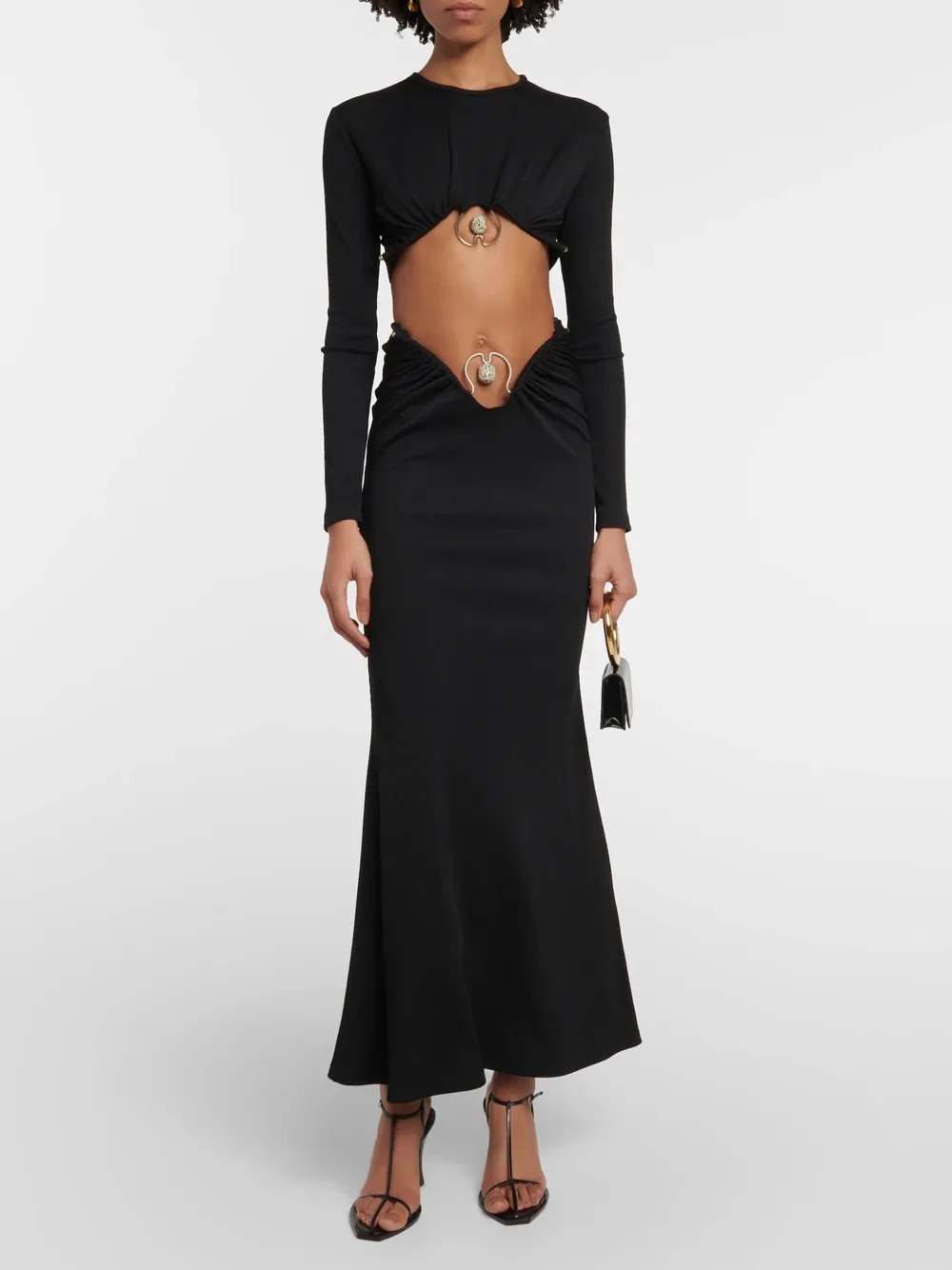Orbit Ruched Maxi Skirt