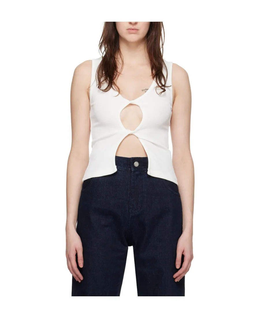 Cut-Out Twisted Tank Top