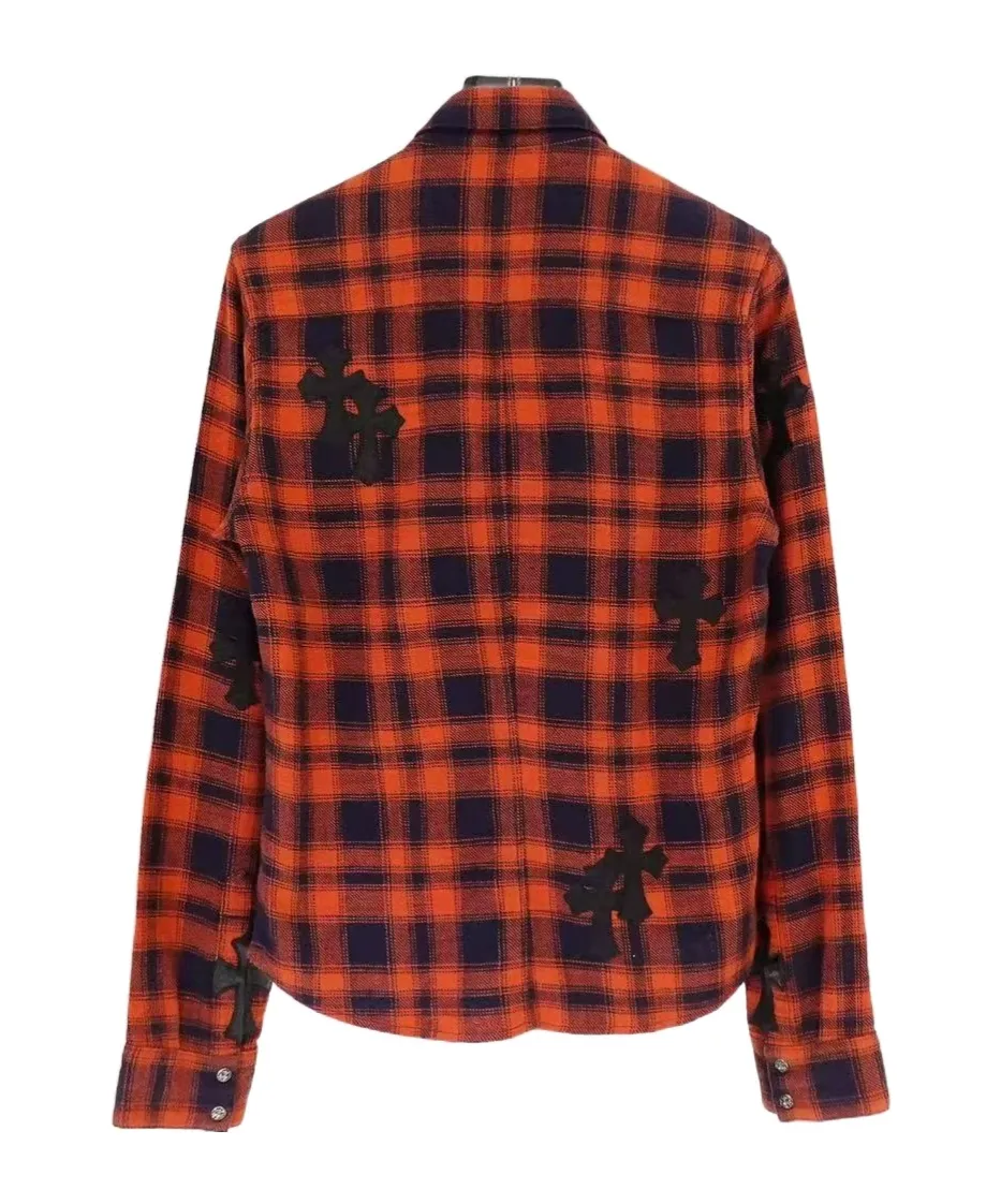 Long-Sleeved Plaid Shirt