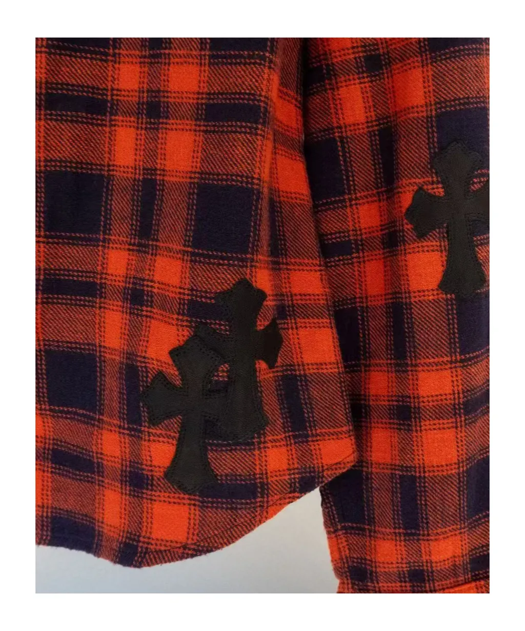 Long-Sleeved Plaid Shirt
