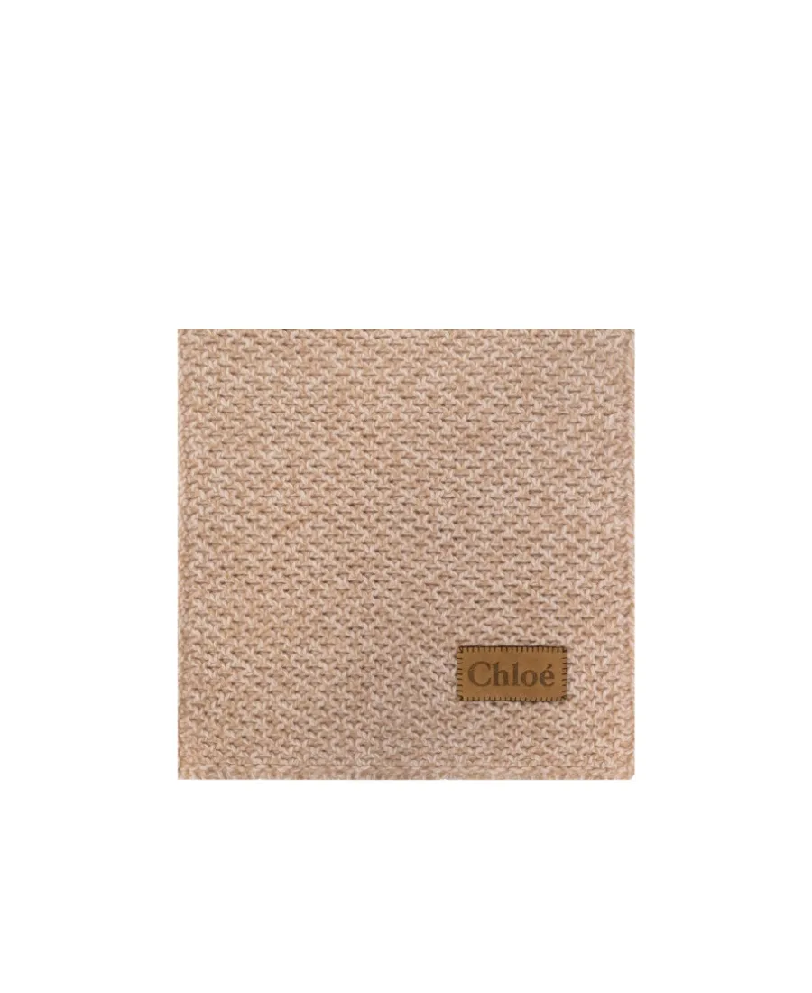 Logo Patch Knitted Scarf