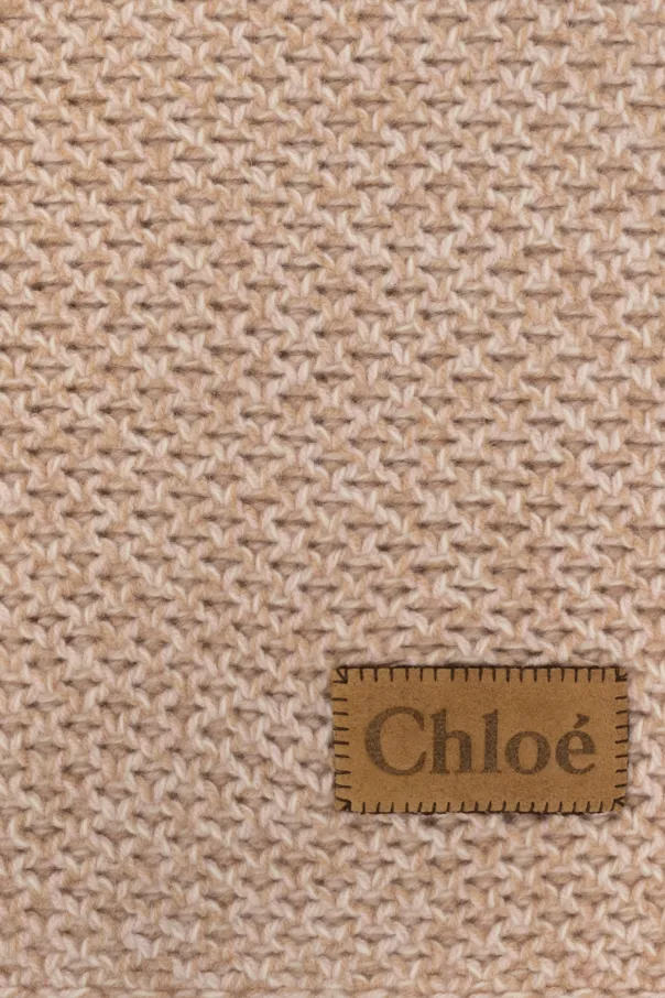 Logo Patch Knitted Scarf