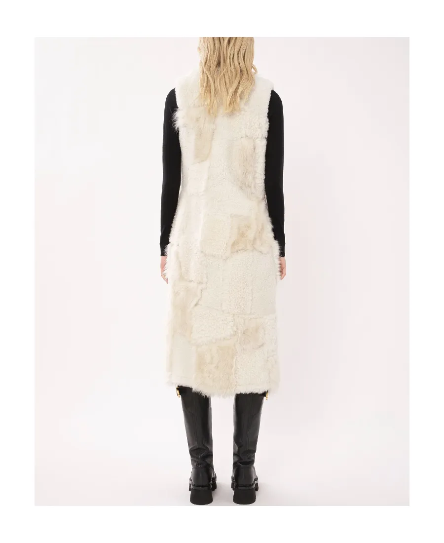 Shearling Patchwork Sleeveless Gilet