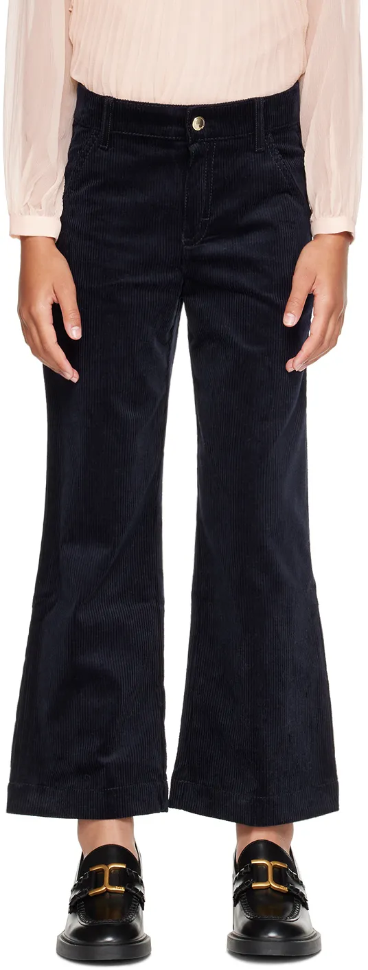 Logo-Embossed Corduroy Trousers