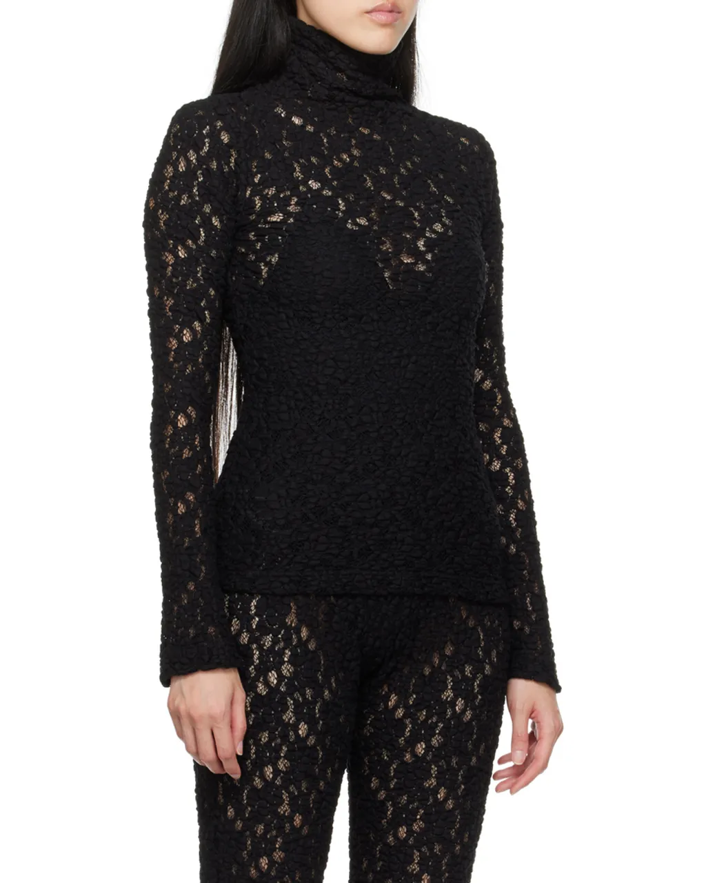 Fitted Turtleneck Knit Top