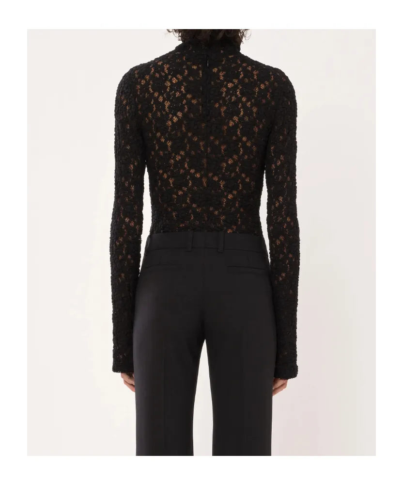 Fitted Turtleneck Knit Top