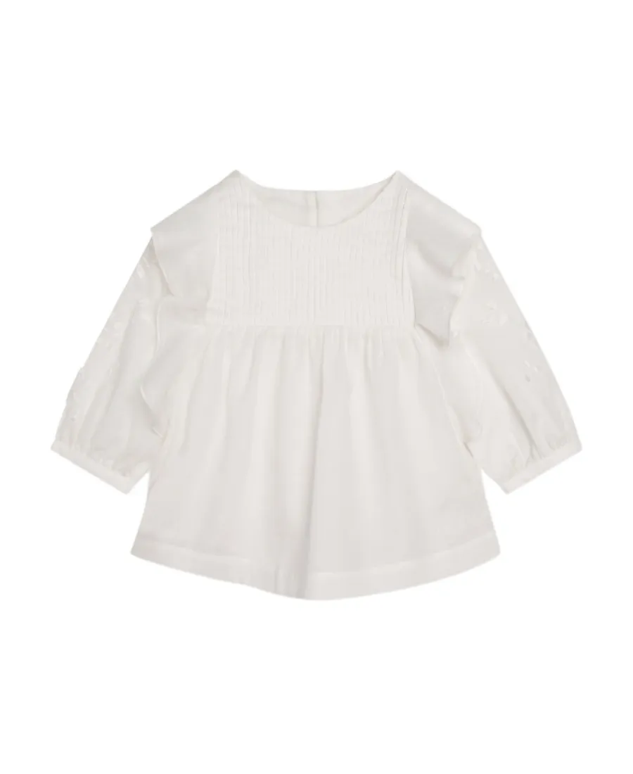Lotus Leaf Trimmed Blouse