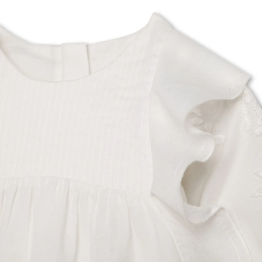 Lotus Leaf Trimmed Blouse