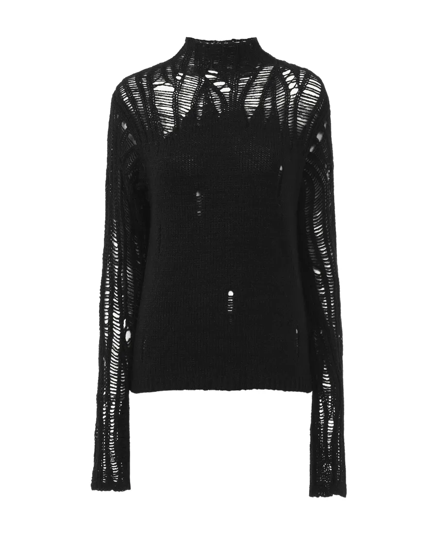 Fitted Mock-Neck Sweater