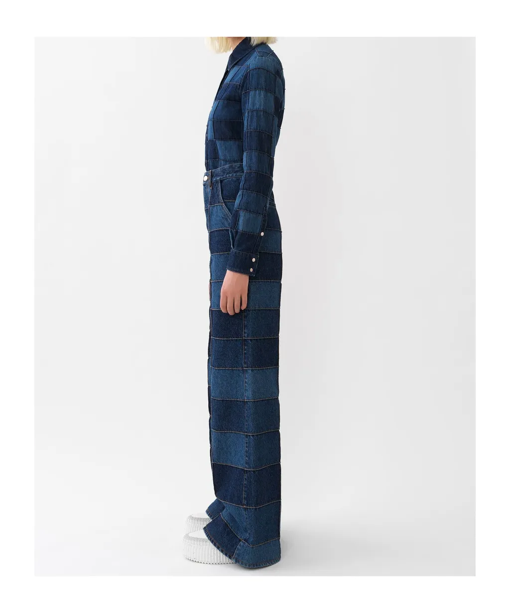 Patchwork Wide-Leg Jeans