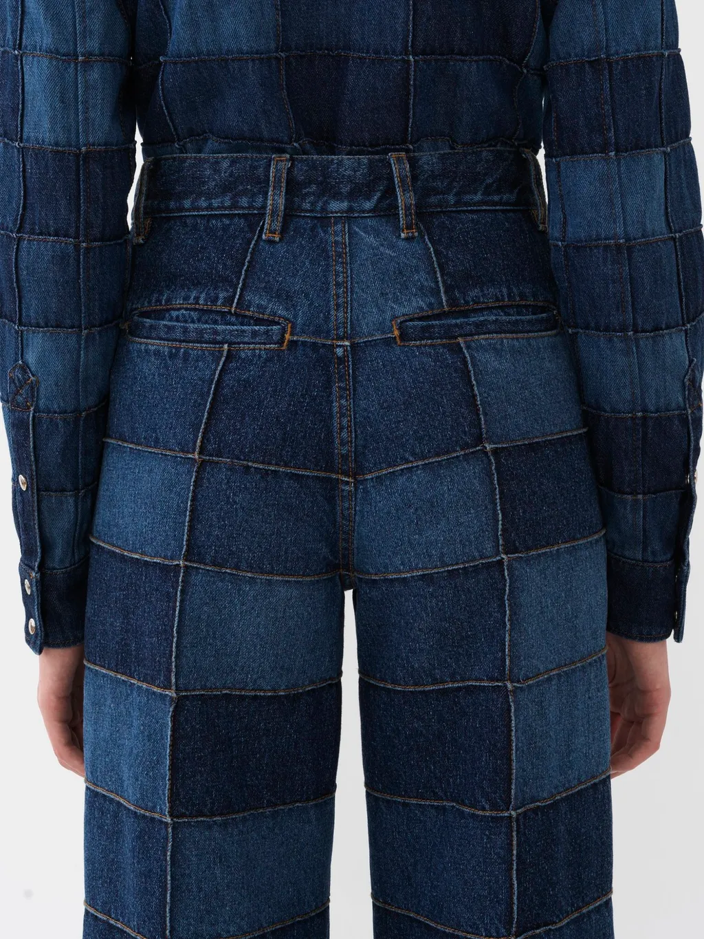 Patchwork Wide-Leg Jeans