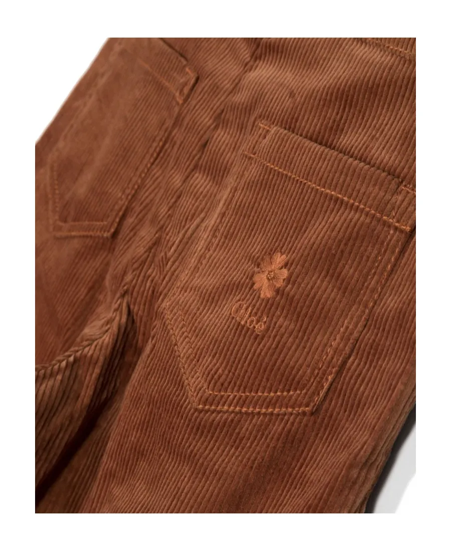 Logo Embroidered Wide Leg Trousers