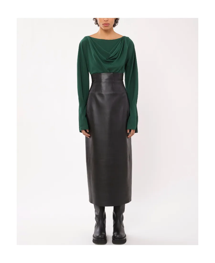 Draped Long-Sleeved Top