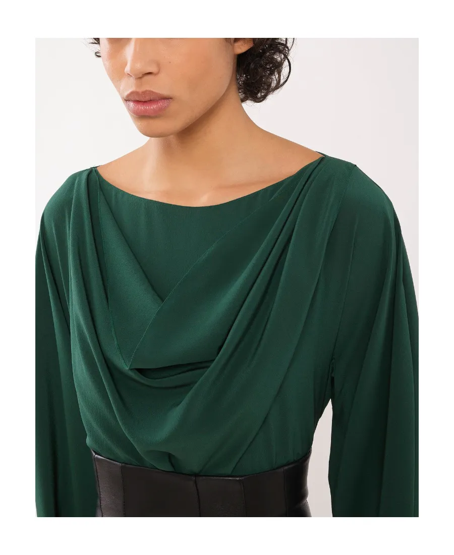 Draped Long-Sleeved Top