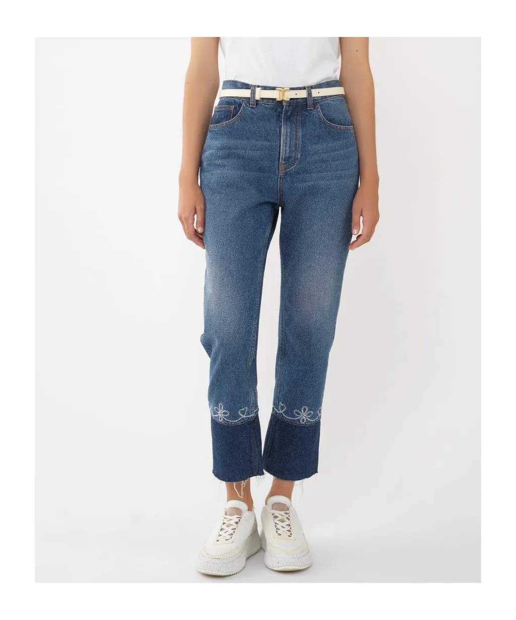 Masaya Cropped Straight-Leg Jeans