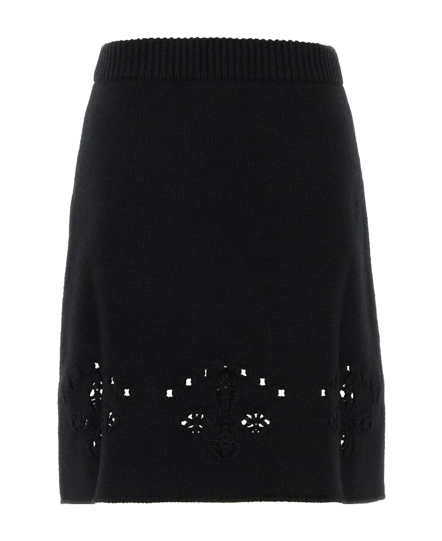 Elastic Waist Knitted Skirt
