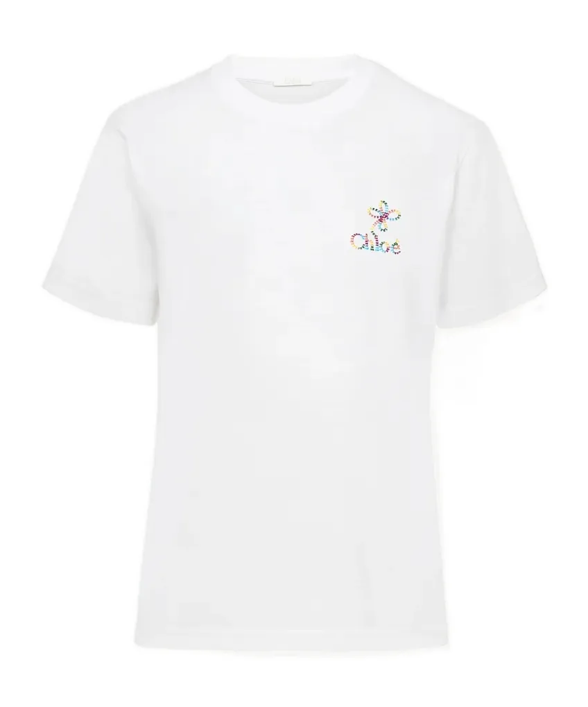 Logo Embroidered Crewneck T-Shirt