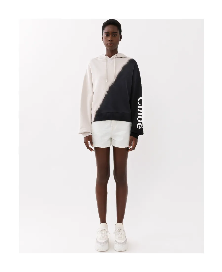 Dip-Dye Cotton-Fleece Hoodie