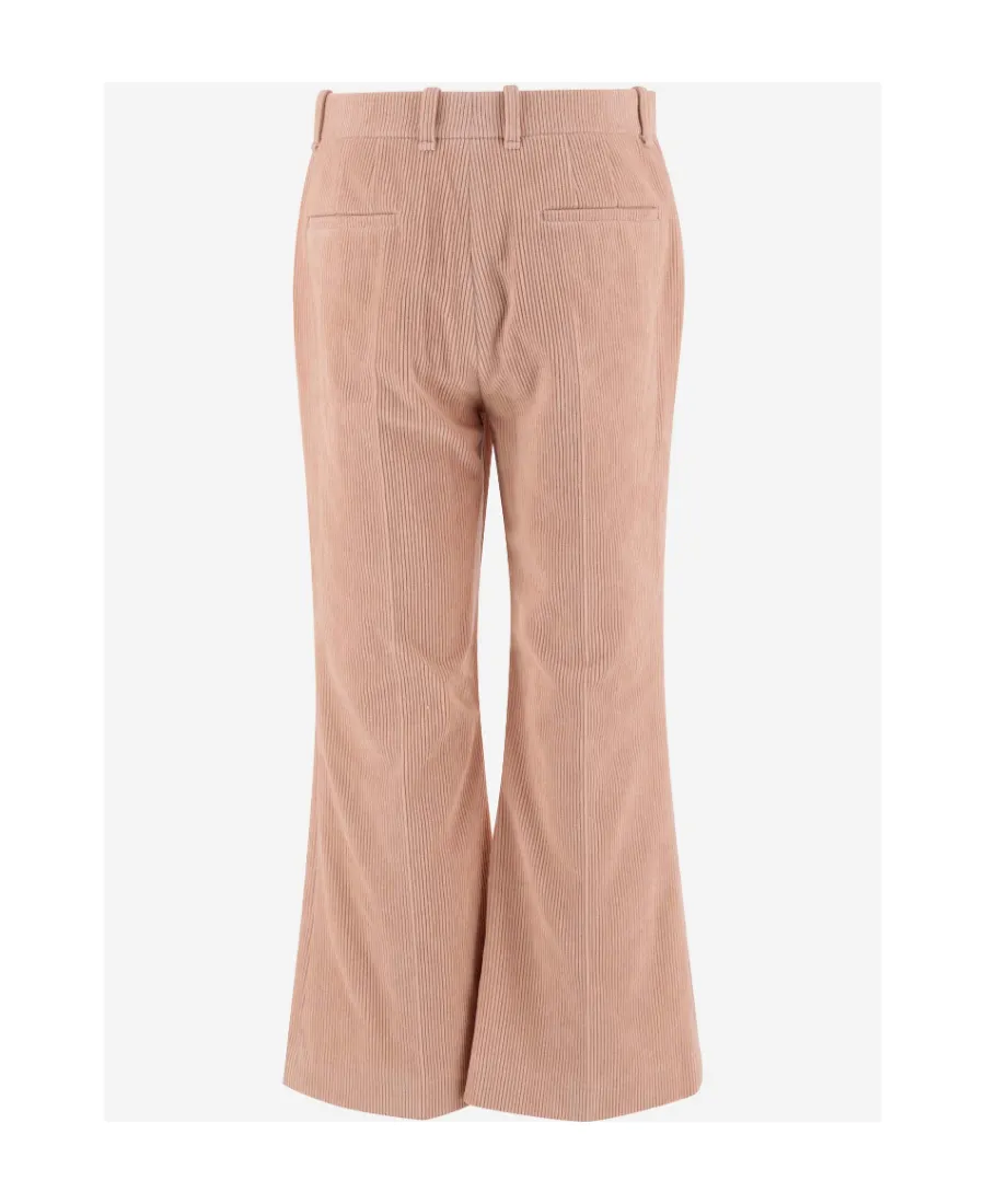 Cropped Corduroy Trousers