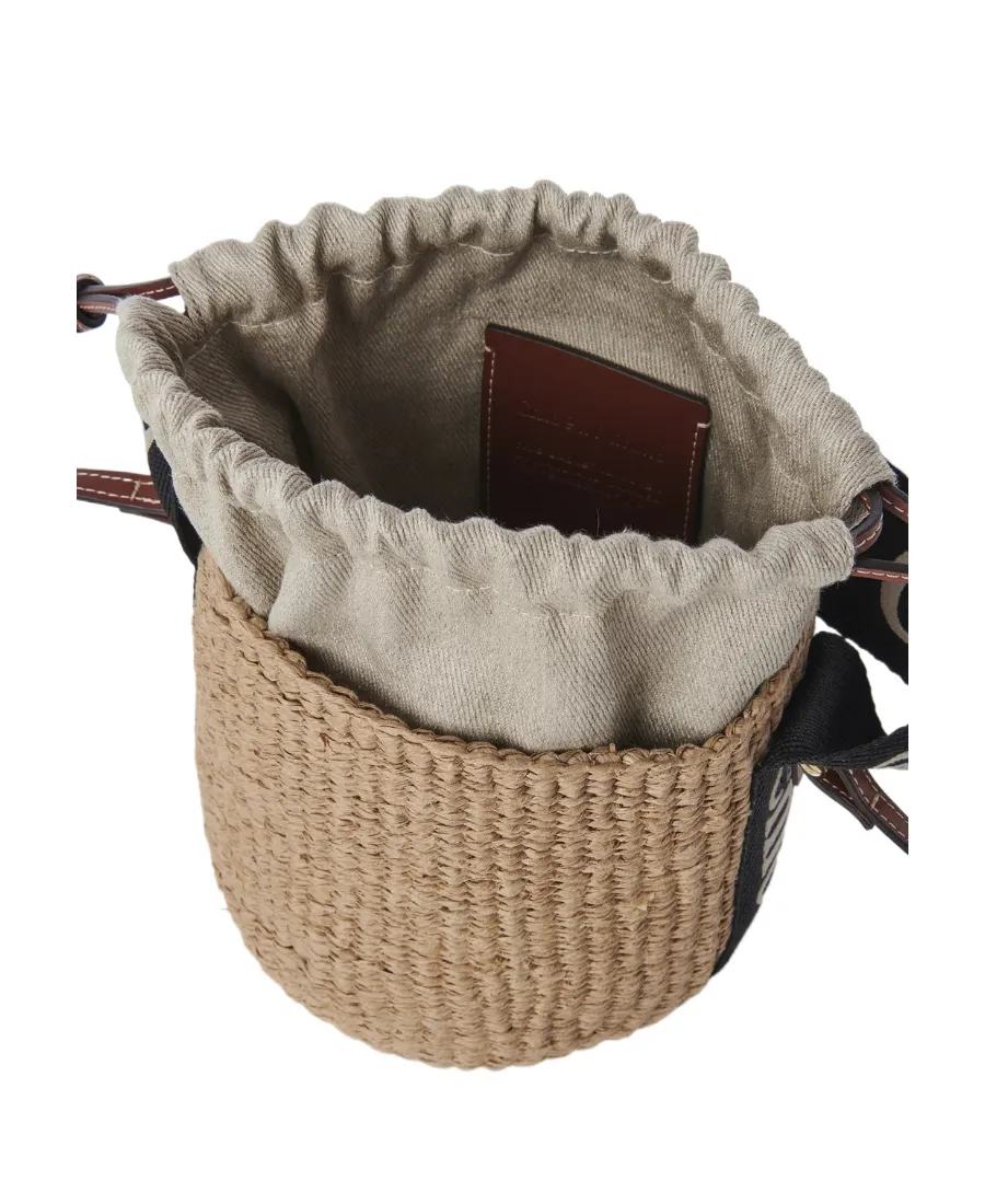 Woody Drawstring Small Basket Bag