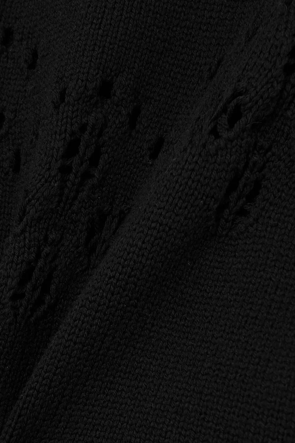Pointelle-Knit Long-Sleeved Jumper