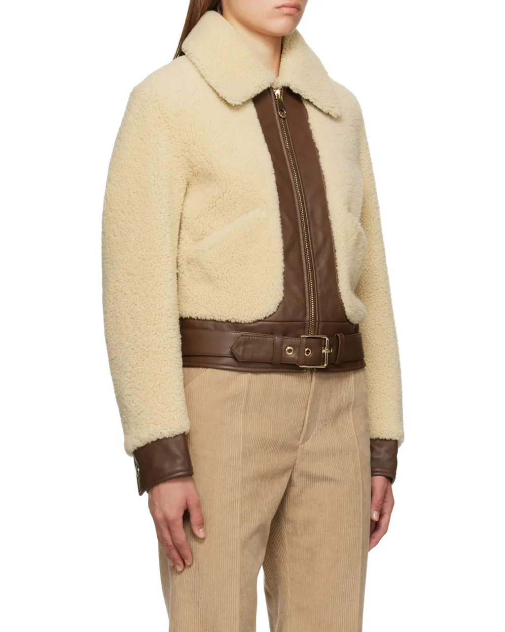 Shearling Zipped Bomber Jacket