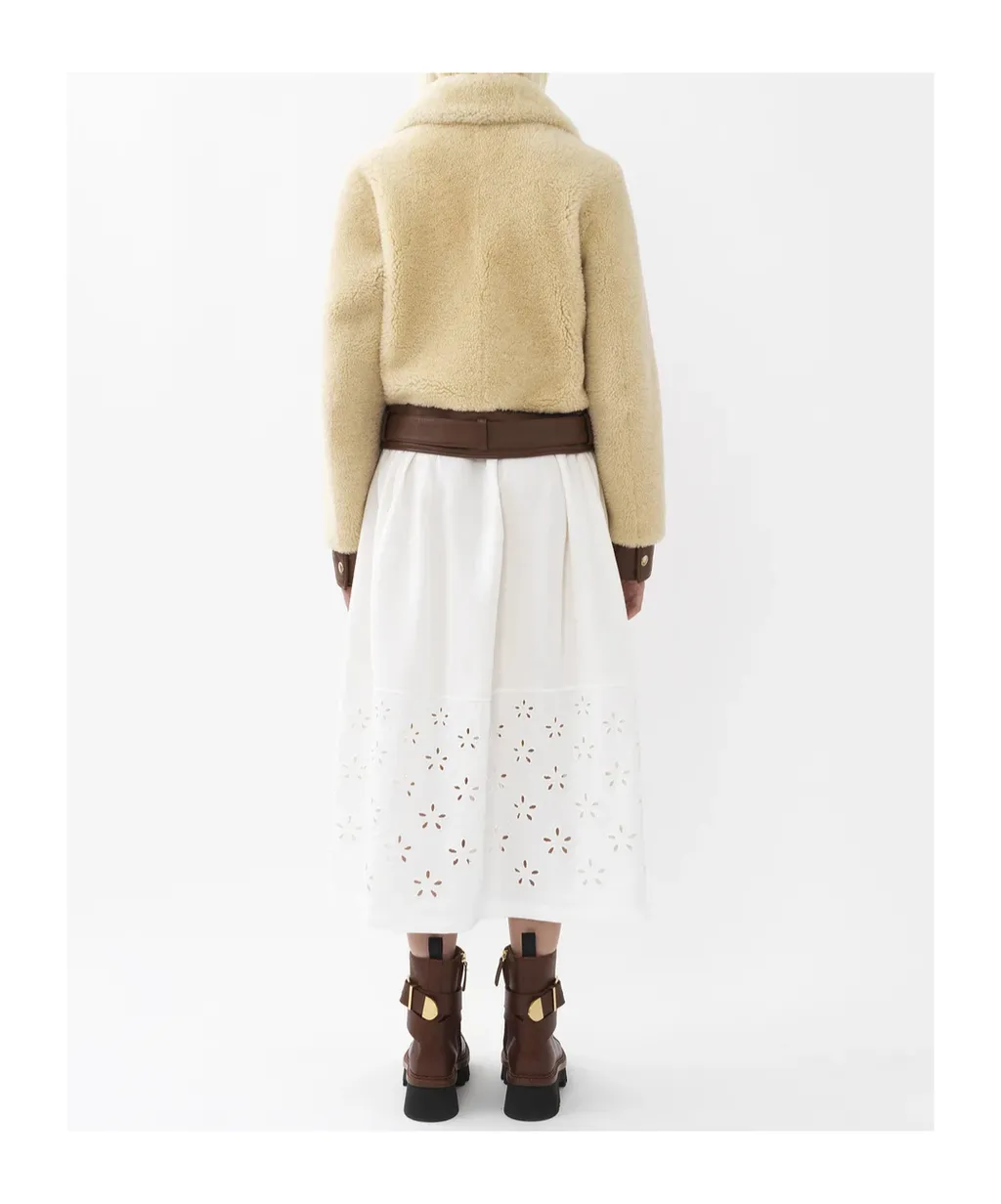 Shearling Zipped Bomber Jacket