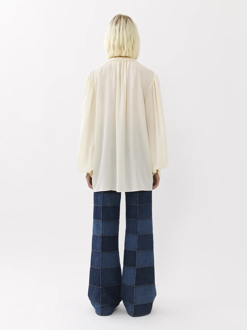LavalliÈRe-Neck Silk Blouse