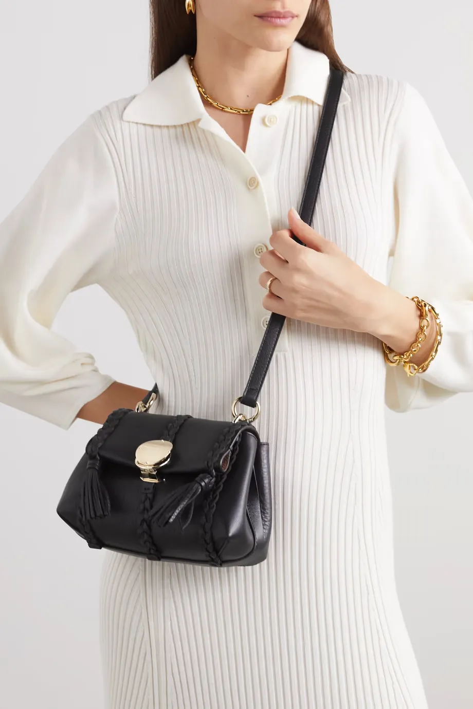 Penelope Tassel Detailed Mini Top Handle Bag