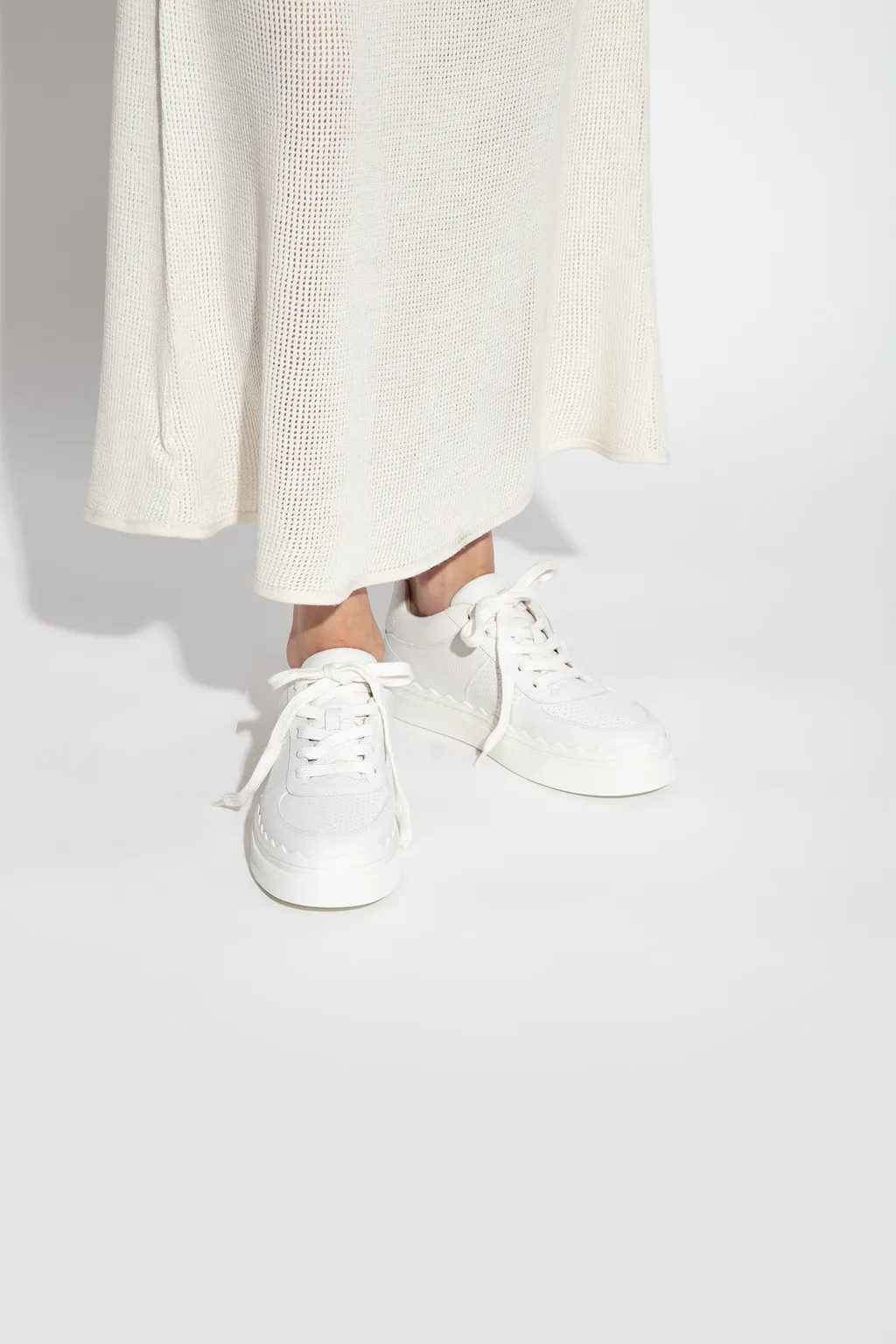 Lace-Up Leather Sneakers