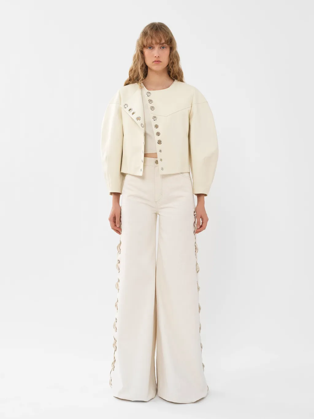 Boxy Cropped Leather Jacket