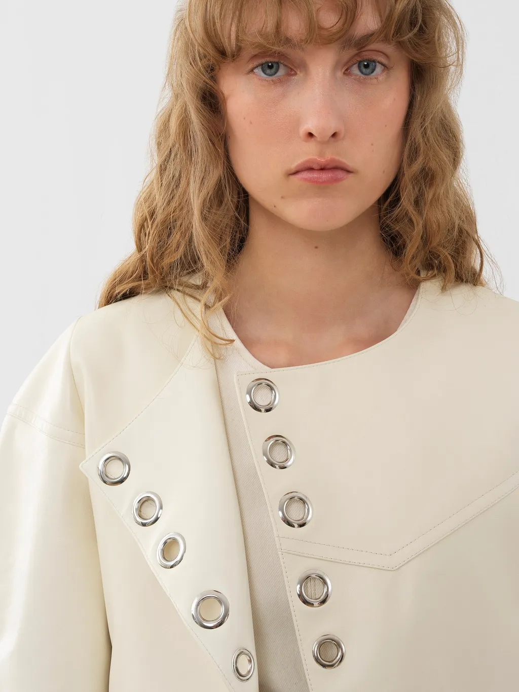 Boxy Cropped Leather Jacket
