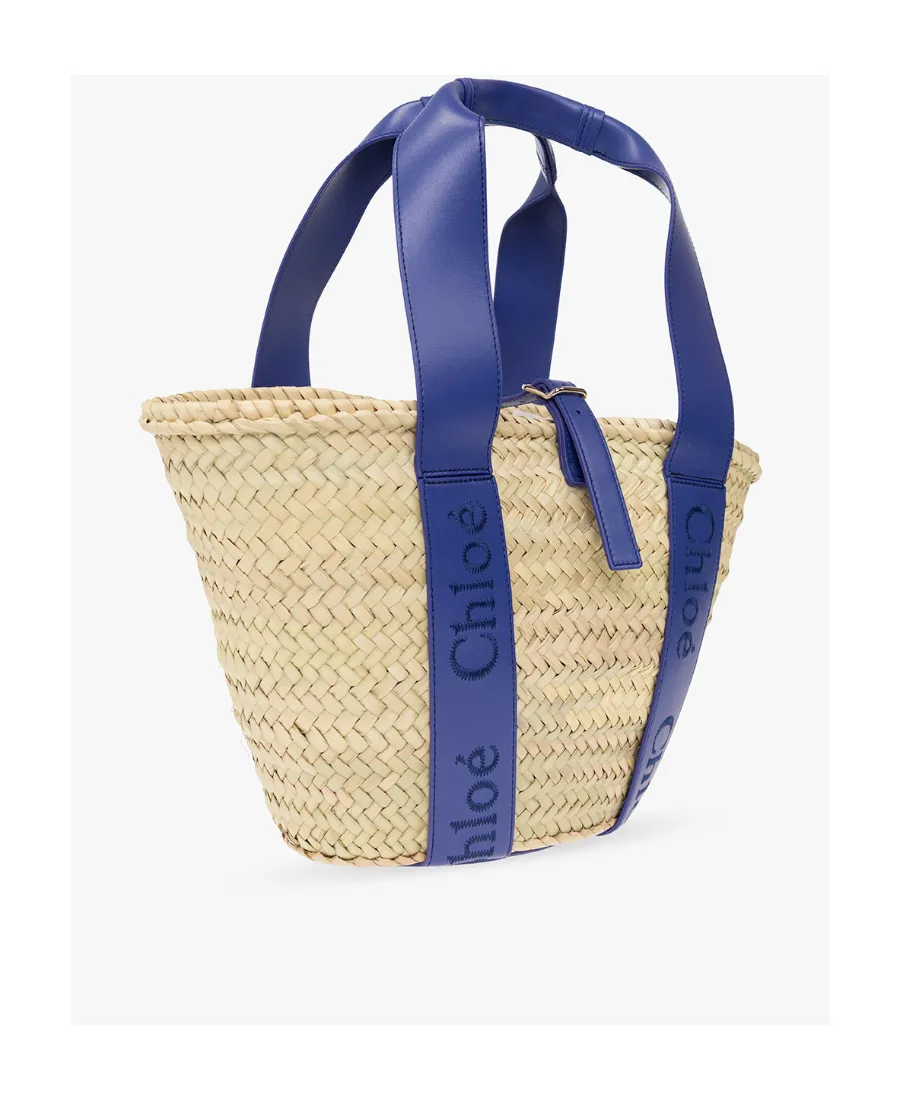 Logo-Tape Interwoven Beach Bag
