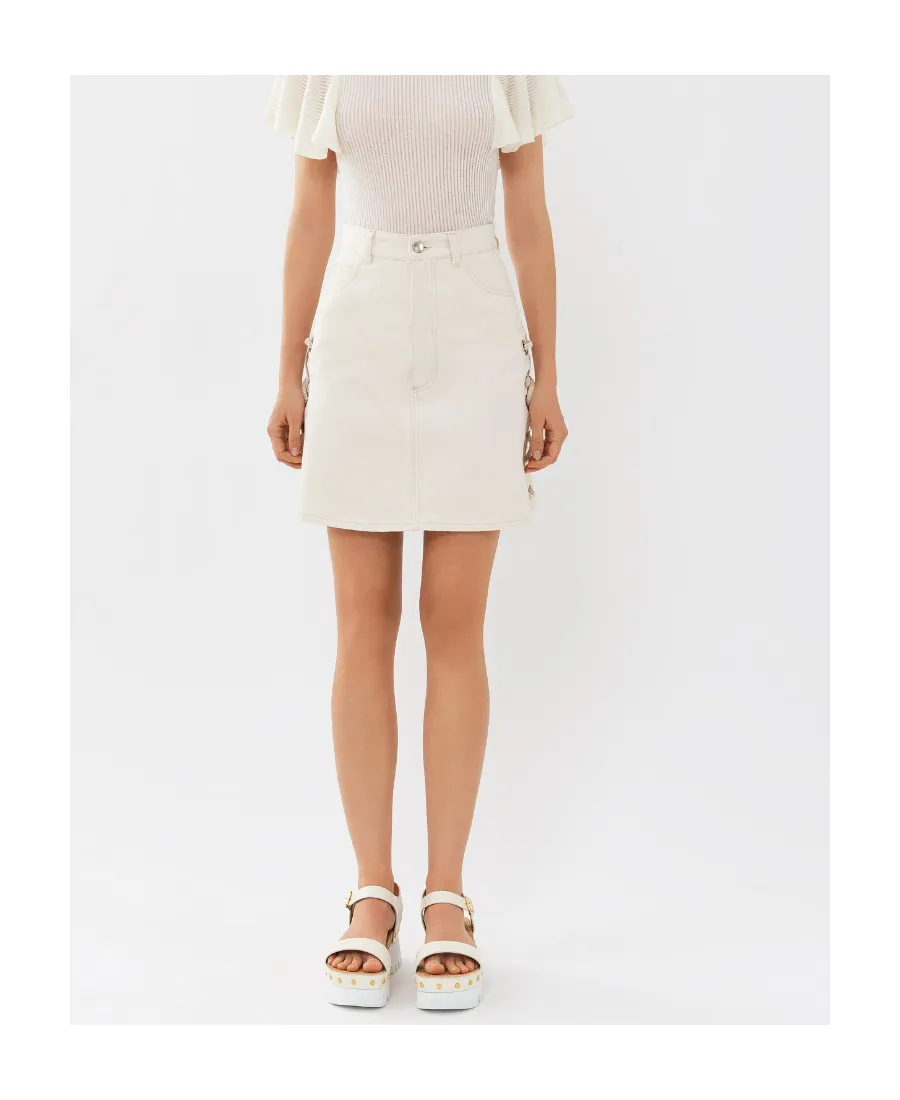 Lacing Detailed Mini Skirt