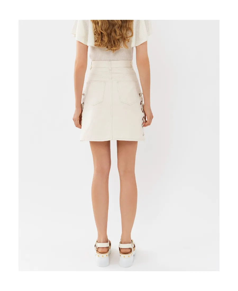 Lacing Detailed Mini Skirt