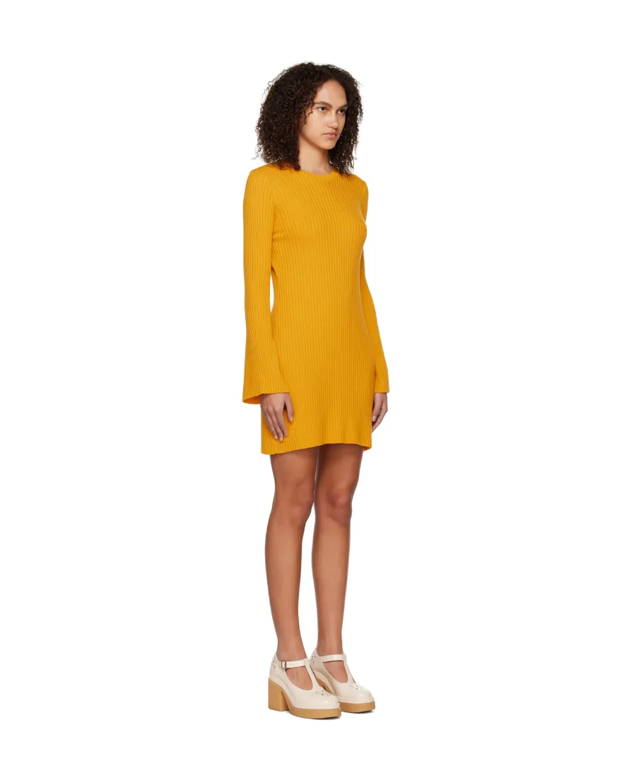 Flared Long-Sleeved Dress