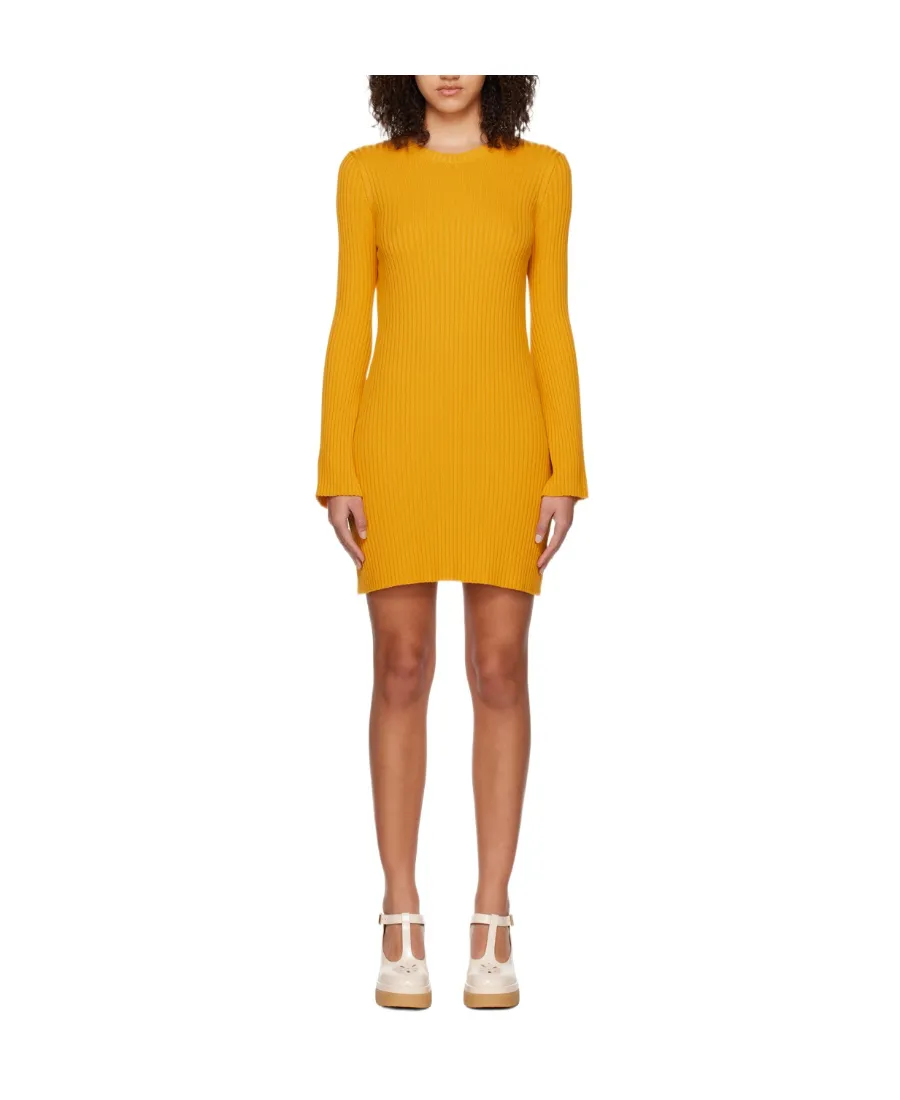 Flared Long-Sleeved Dress