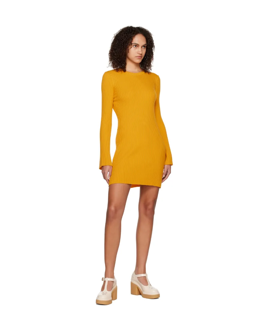 Flared Long-Sleeved Dress