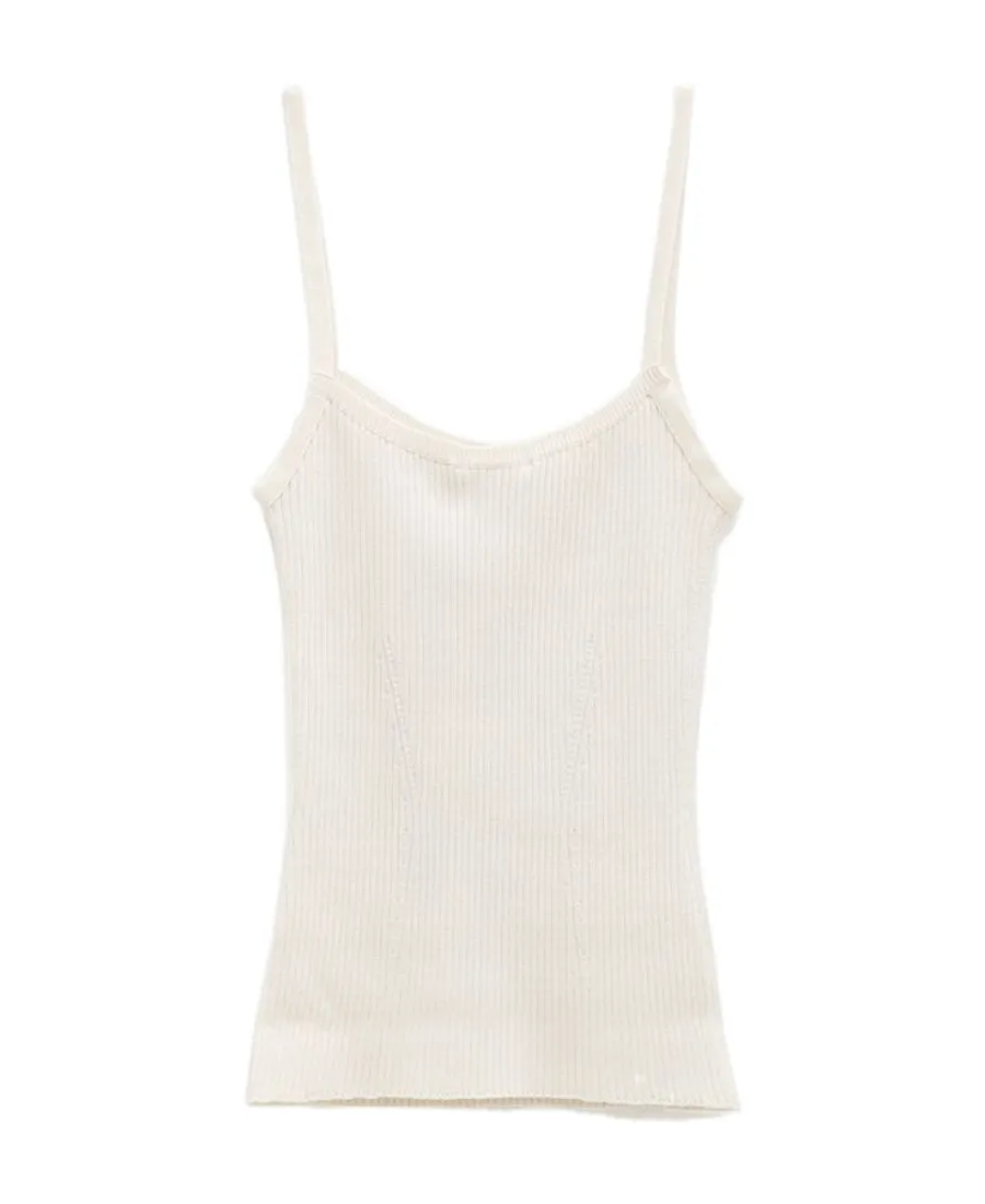 Fine-Ribbed Tank Top