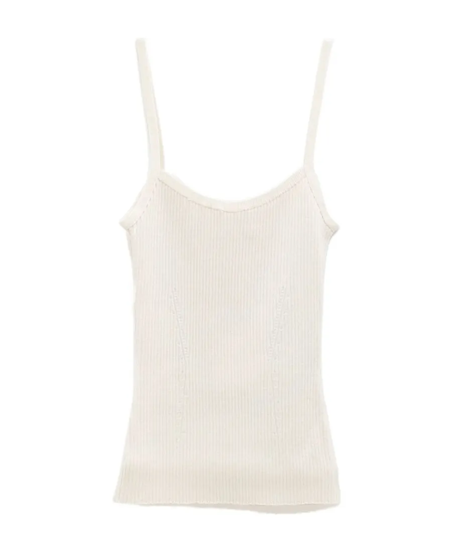 Fine-Ribbed Tank Top